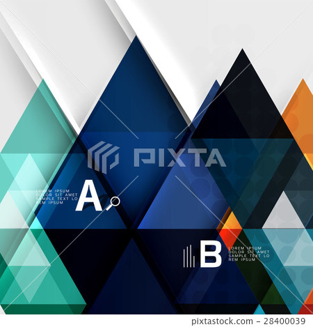 Infographic template - triangle tiles background Infographic template - triangle tiles background 28400039