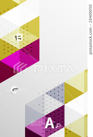 Color transparent trianlge tiles with infographic 28400050