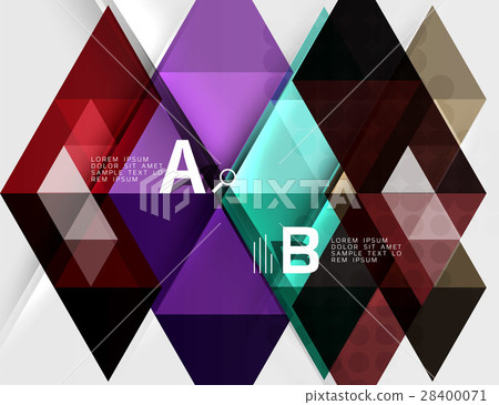 Transparent triangle tiles banner Transparent triangle tiles banner 28400071