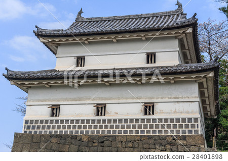 Scenery of Ninomaru corner oar at Shibata castle in spring 28401898