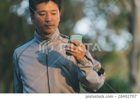 jogging, smartphone, sumaho 28402707