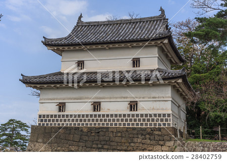 Scenery of Ninomaru corner oar at Shibata castle in spring Scenery of Ninomaru corner oar at Shibata castle in spring 28402759