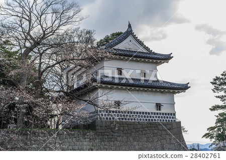 Scenery of Ninomaru corner oar at Shibata castle in spring 28402761