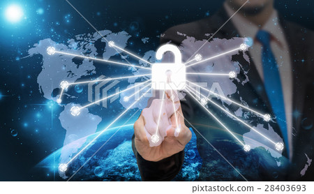 Businessman pointing or touching the key icon symbol on world map with Part of earth network line background, business connection concept,Elements of this image furnished by NASA Businessman pointing or touching the key icon symbol on world map with Part of earth network line background, business connection concept,Elements of this image furnished by NASA 28403693
