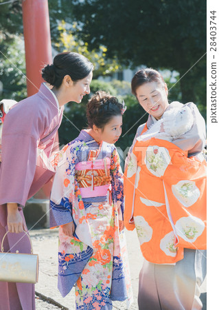 festival day for children of three, five and seven years of age, shrine visit, baby 28403744