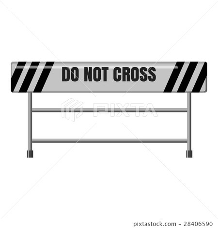 Do not cross traffic barrier icon 28406590