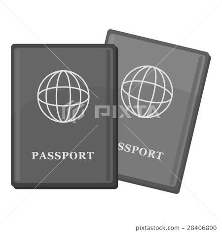 Passport icon, gray monochrome style Passport icon, gray monochrome style 28406800