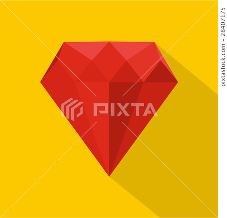 Ruby icon, flat style Ruby icon, flat style 28407175