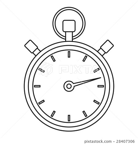 Stopwatch icon, outline style Stopwatch icon, outline style 28407306