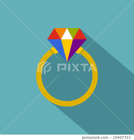 Ring LGBT icon, flat style Ring LGBT icon, flat style 28407353