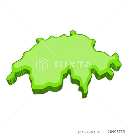 Map of Switzerland icon, cartoon style Map of Switzerland icon, cartoon style 28407755