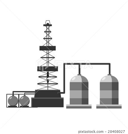 Refinery icon, gray monochrome style Refinery icon, gray monochrome style 28408027