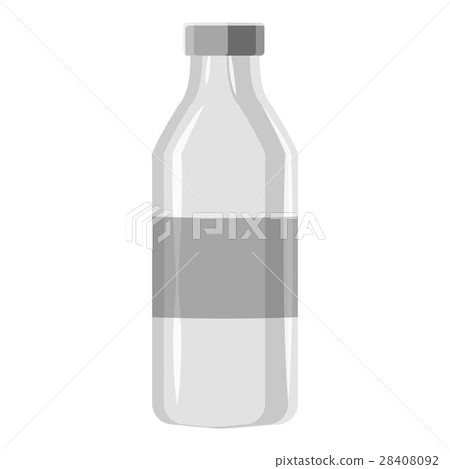 Bottle icon, gray monochrome style 28408092