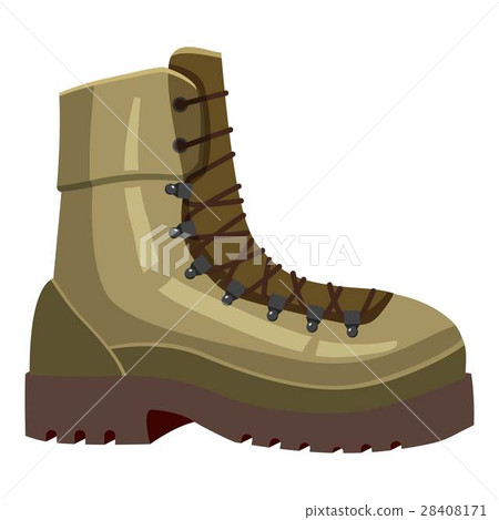 Khaki boot icon, cartoon style Khaki boot icon, cartoon style 28408171