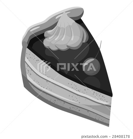 Pumpkin pie icon, gray monochrome style 28408178