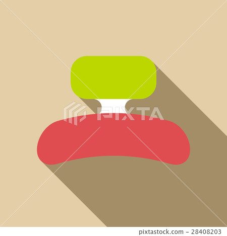 Hair claw clip icon, flat style 28408203