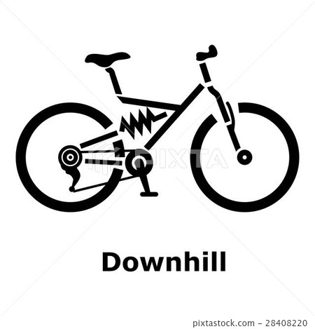 Downhill bicycle icon, simple style 28408220