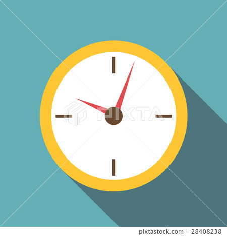 Wall clock icon, flat style 28408238