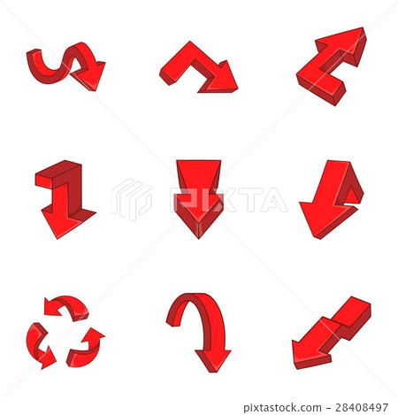 Index icons set, cartoon style 28408497