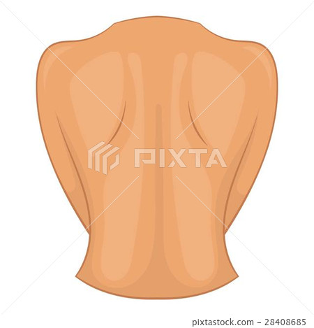 Woman back icon, cartoon style - Stock Illustration [28408685] - PIXTA