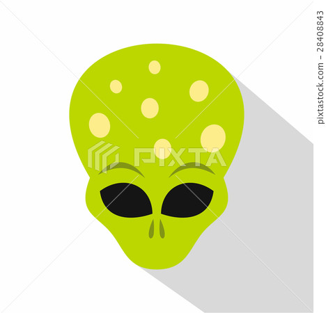 Alien icon, flat style Alien icon, flat style 28408843