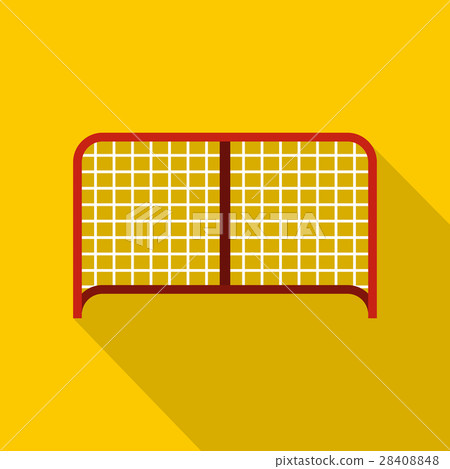 Hockey gate icon, flat style 28408848