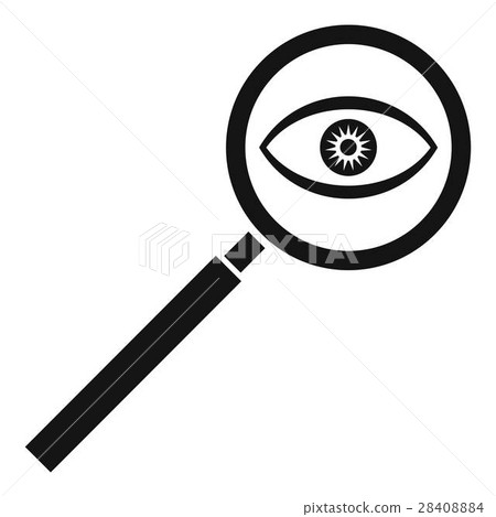 Magnifying glass icon, simple style Magnifying glass icon, simple style 28408884