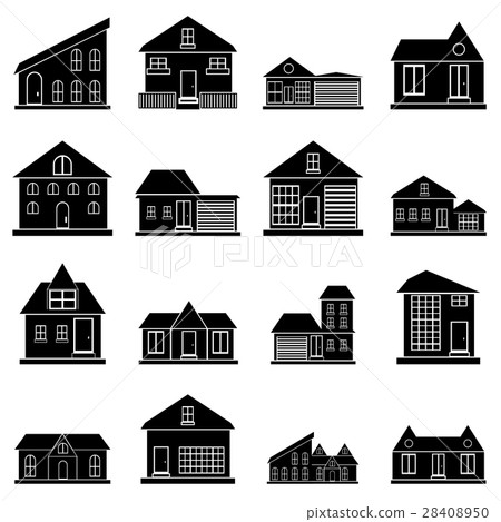 Houses icons set, simple style Houses icons set, simple style 28408950