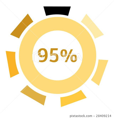 Web preloader 95 percent icon, flat style Web preloader 95 percent icon, flat style 28409214