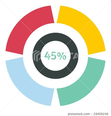 Web preloader 45 percent icon, flat style Web preloader 45 percent icon, flat style 28409248