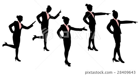 silhouette of business woman silhouette of business woman 28409643