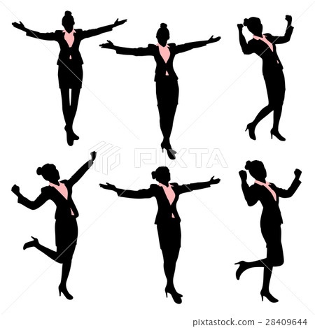 silhouette of business woman silhouette of business woman 28409644