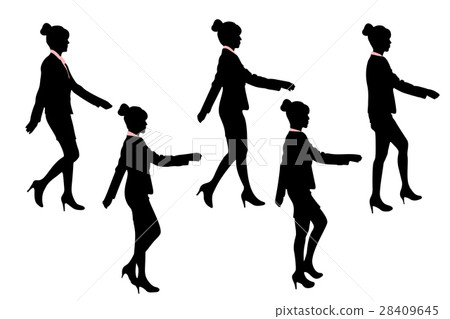 silhouette of business woman silhouette of business woman 28409645