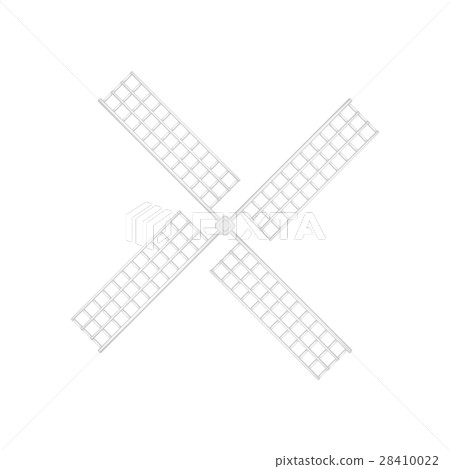 Wooden windmill in white design Wooden windmill in white design 28410022