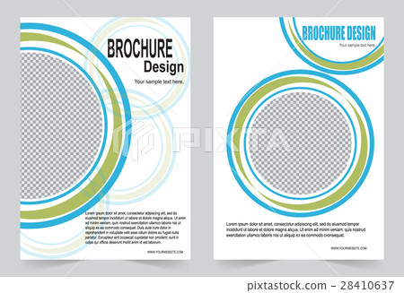 Green Brochure template flyer design 28410637
