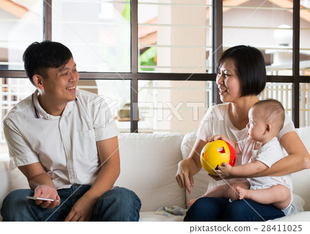 asian father playing with phone asian father playing with phone 28411025