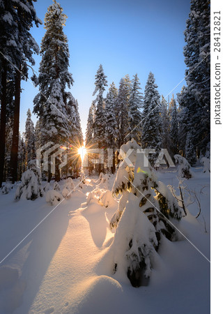 majestic sunset in the winter mountains landscape majestic sunset in the winter mountains landscape 28412821
