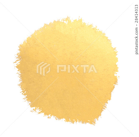 Gold watercolor texture brush stroke 28414313