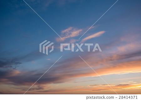Dramatic sunset and sunrise sky 28414371