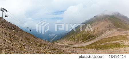 Kazakhstan mountains. Cloudy mountains of Medeu 28414424