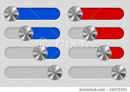 Web interface slider set. User interface control 28415503