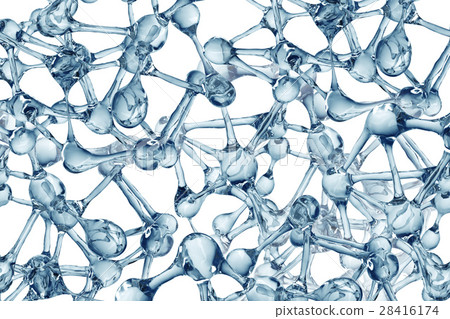 Molecule illustration over blue background, Life Molecule illustration over blue background, Life 28416174