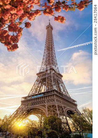 Eiffel Tower during spring time in Paris, France 28417064