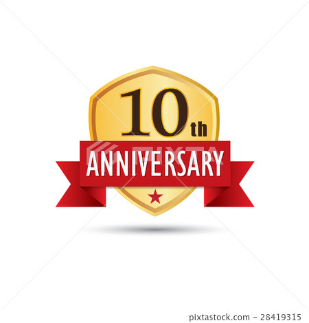 Tenth years anniversary celebration icon logo Tenth years anniversary celebration icon logo 28419315