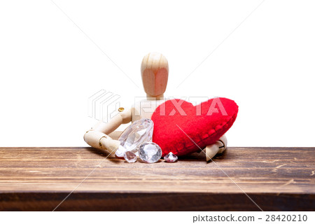 wooden dummies choose between diamond or heart 28420210