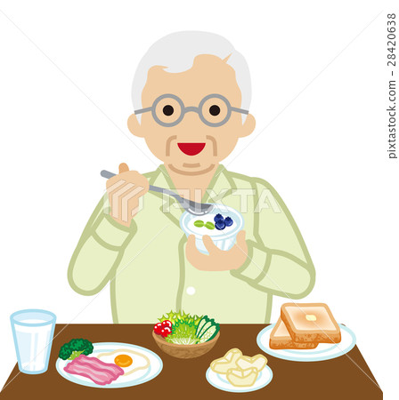吃早餐的老人 28420638