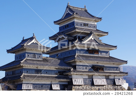 Shinju National Treasures松本城堡Wataruto和基於乾假小子戰鬥的結構 28421268