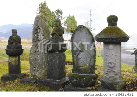 Shinshu Kitaazumi白馬文化財產Sky Pass Gwassa石佛石佛像江戶時代復興的佛像 28422481