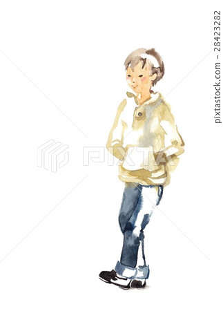 Children in the street, jeans boys 28423282