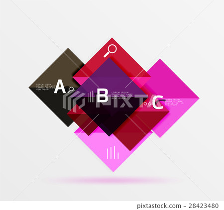 Glossy squares with text, abstract geometric Glossy squares with text, abstract geometric 28423480